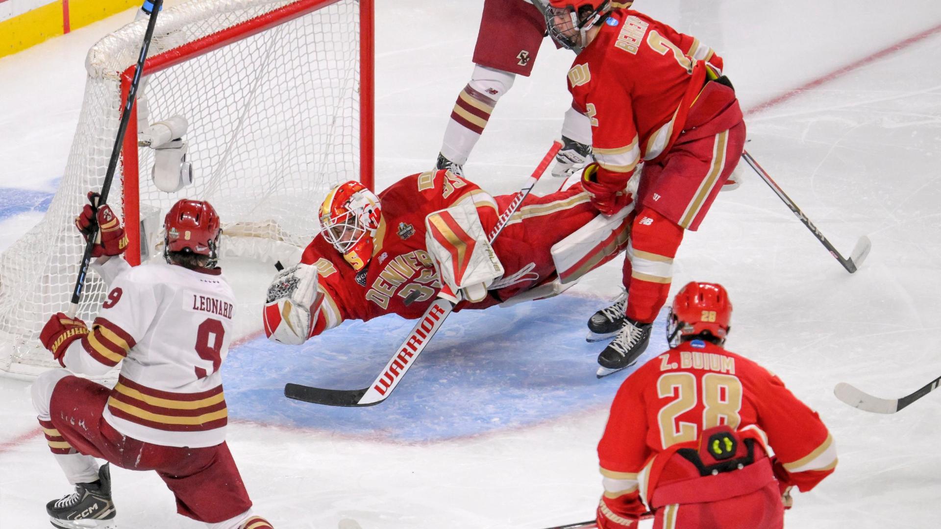 'Save of the tournament!' Announcer loses it over incredible Denver save