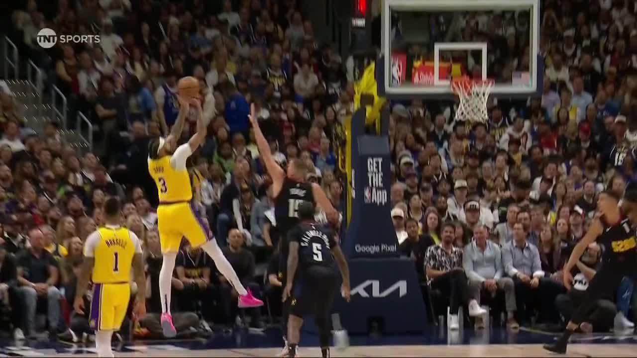 AD fades away for shot over Jokic
