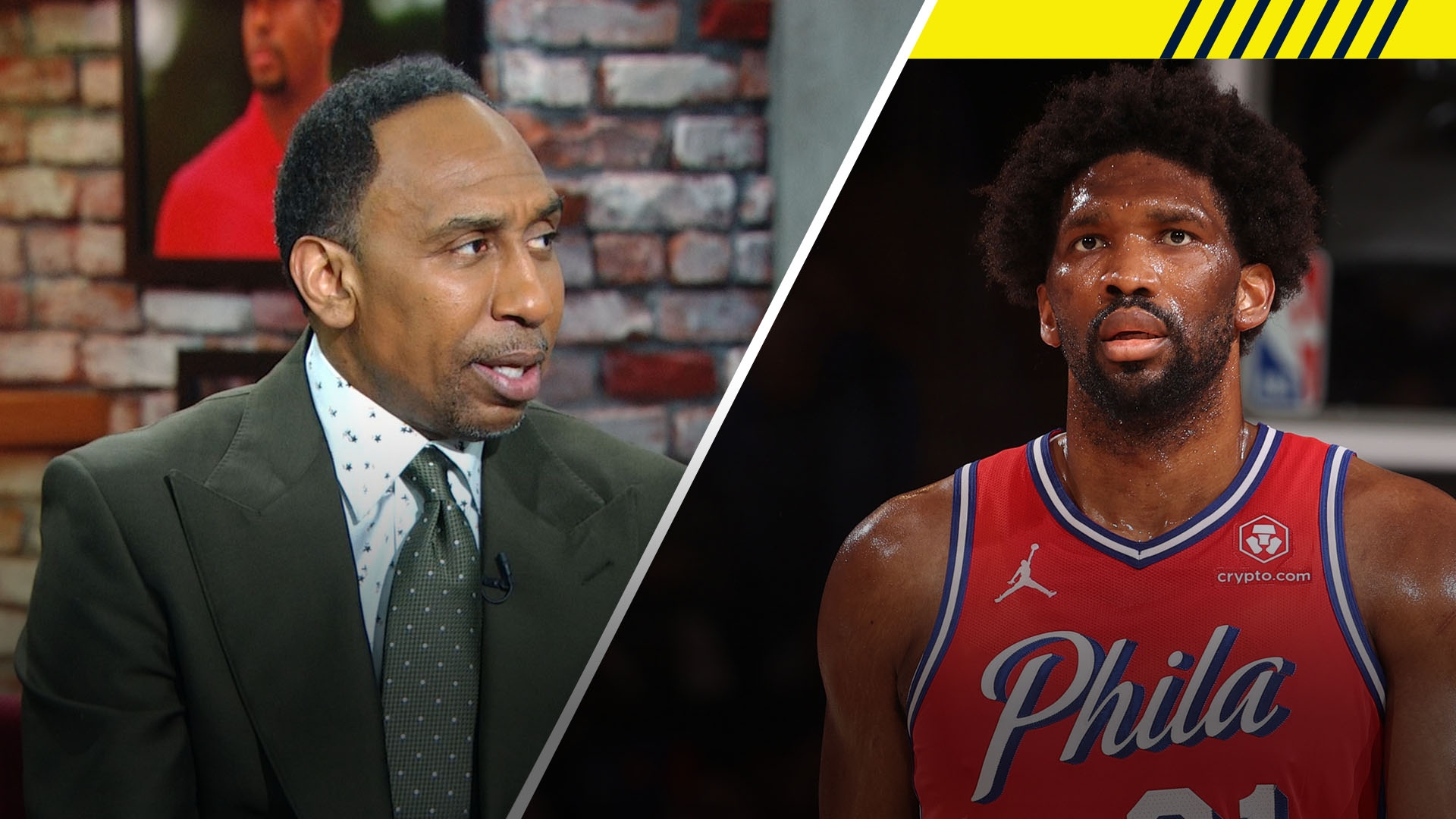 Stephen A. feels sad for Embiid: 'The dude is on one leg'