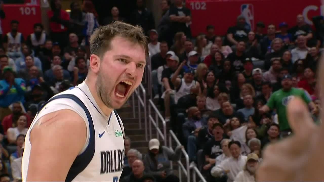 Doncic lets Clippers fans know after a big 3-pointer