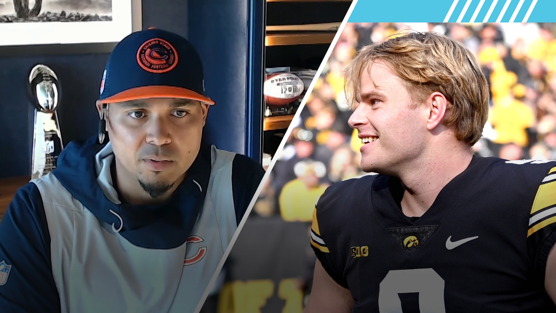 Bears GM Ryan Poles shares his enthusiasm for punter Tory Taylor with McAfee