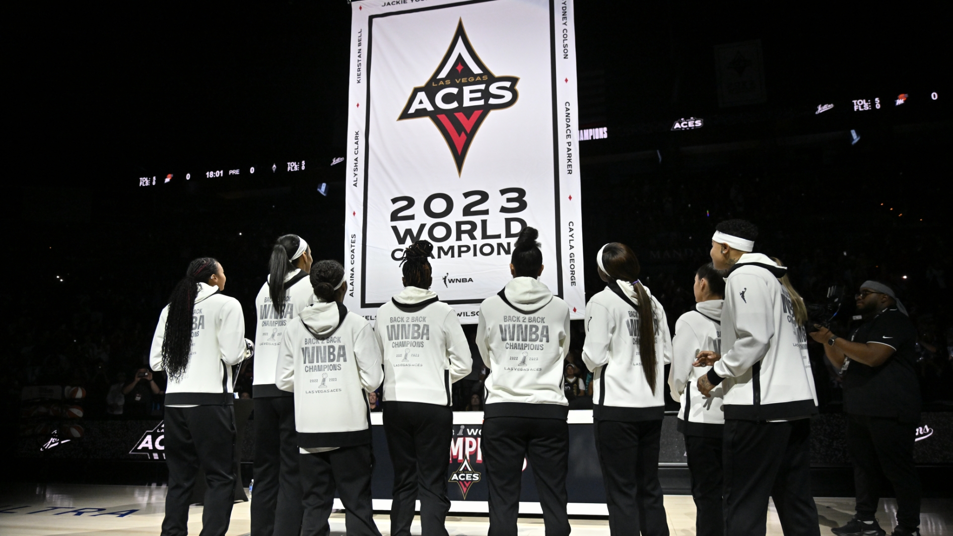 Aces raise banner, receive 2023 championship rings