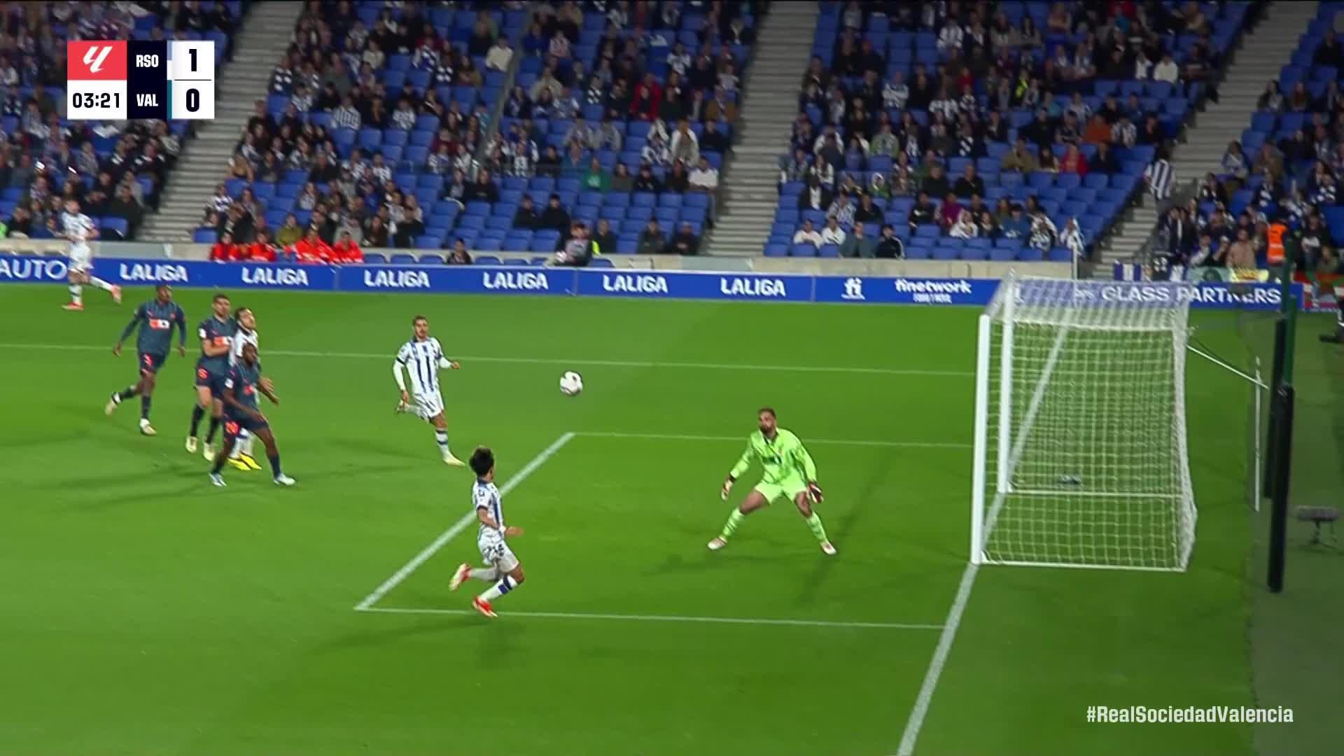 André Silva slots in the goal for Real Sociedad