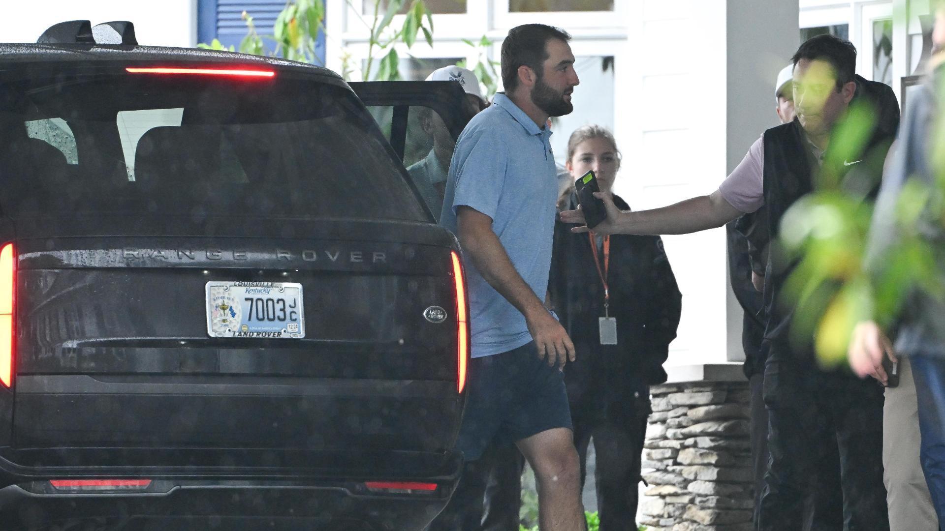 Scheffler arrives at PGA Championship after arrest