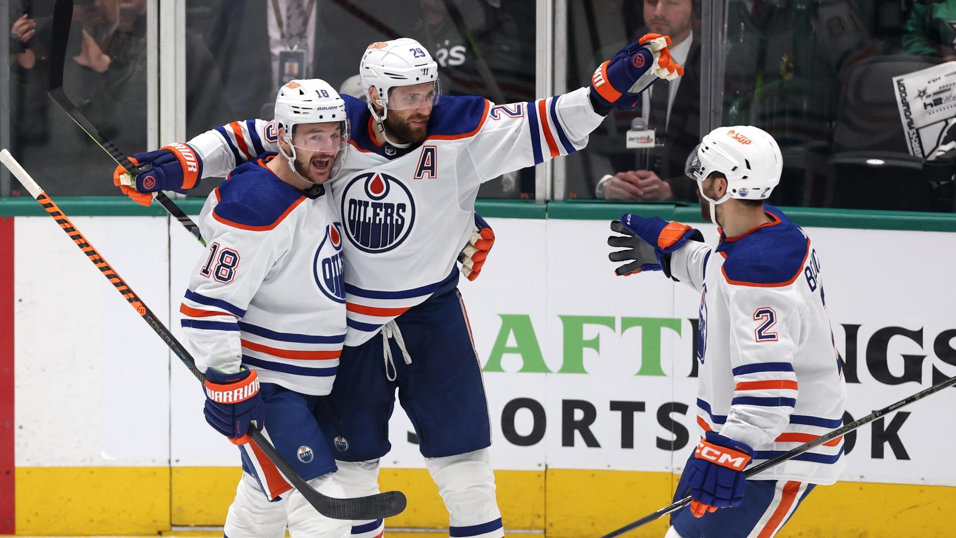 Leon Draisaitl makes it 1-0 Oilers early in second period