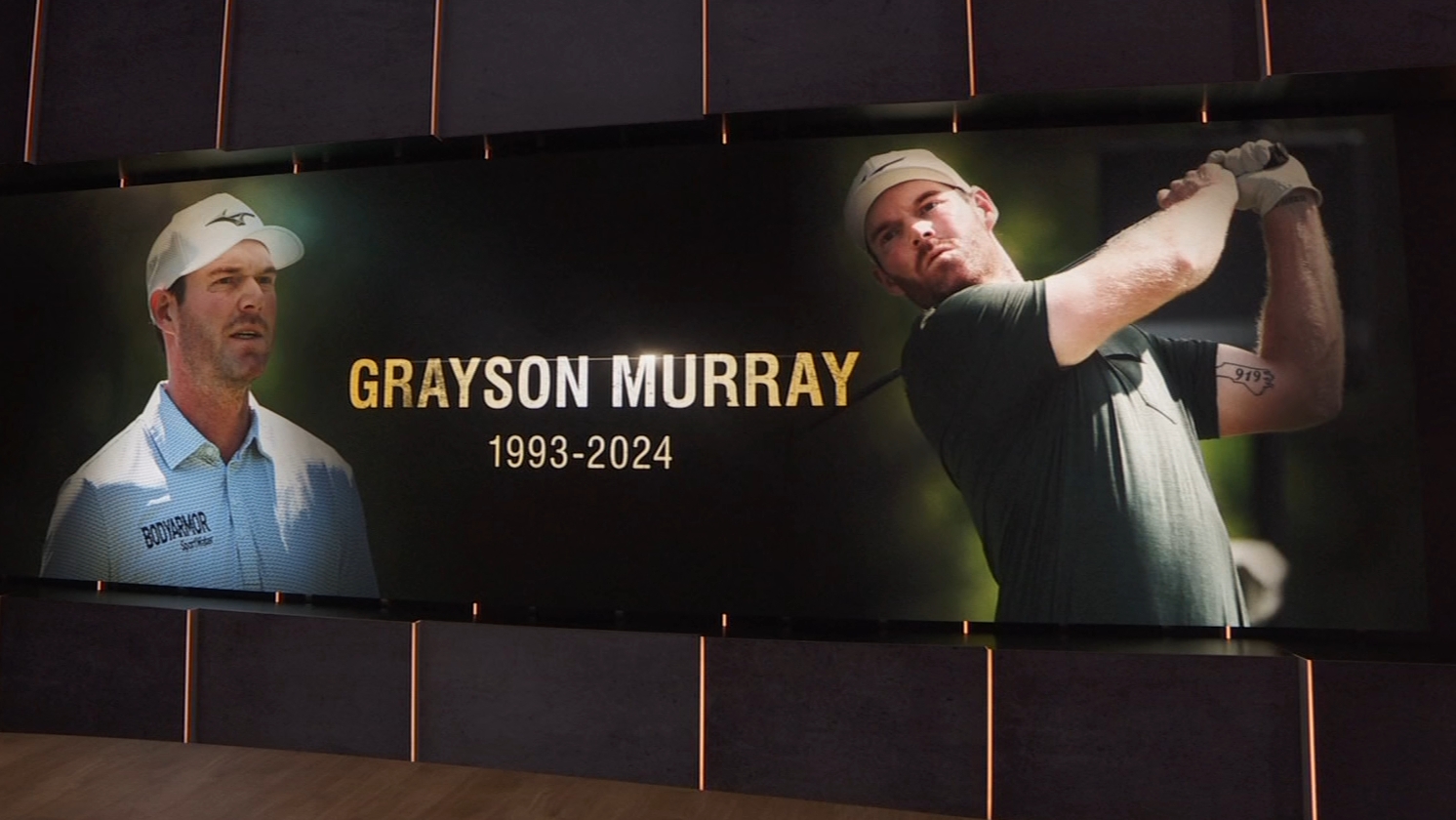 Golfers pay tribute to Grayson Murray