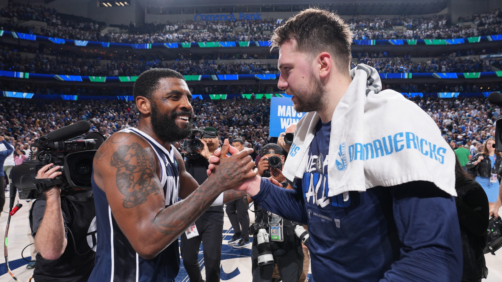 Luka, Kyrie shine in 4th as Mavs beat Wolves to take 3-0 series lead
