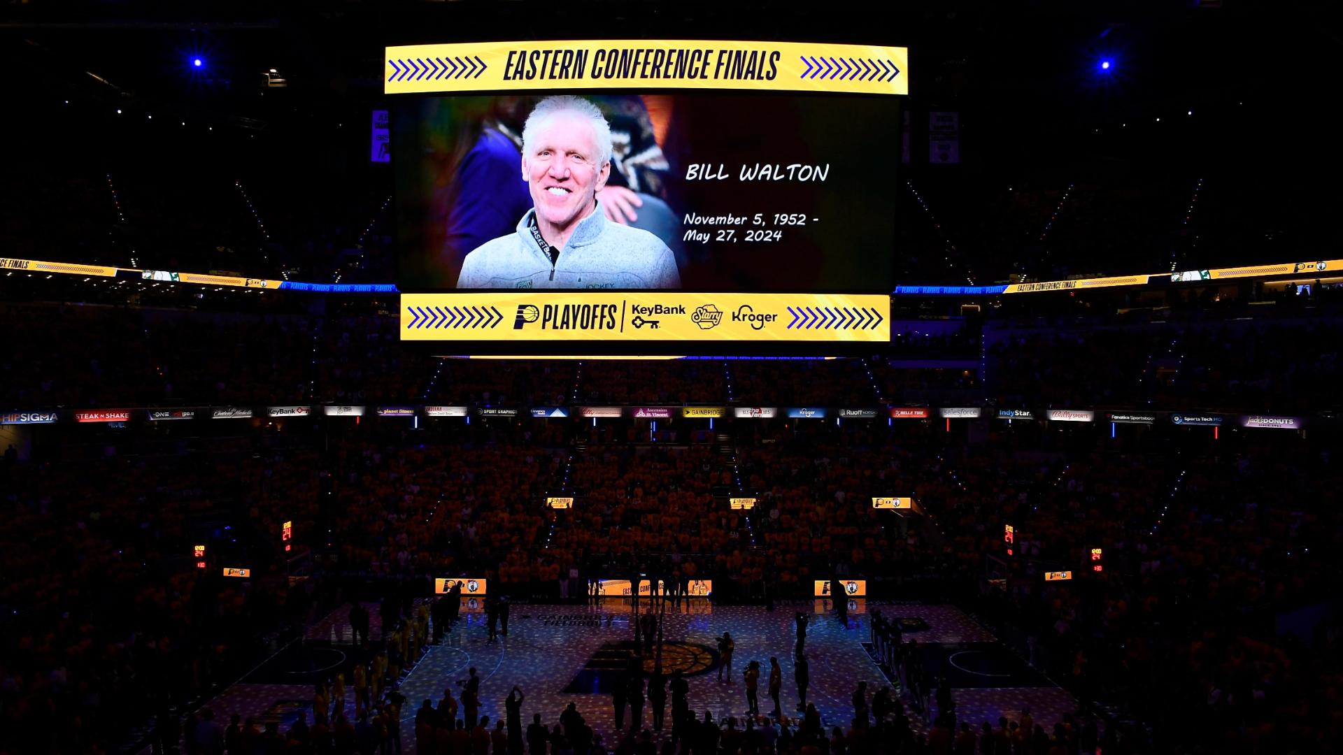 Pacers, Celtics pay tribute to Bill Walton before Game 4