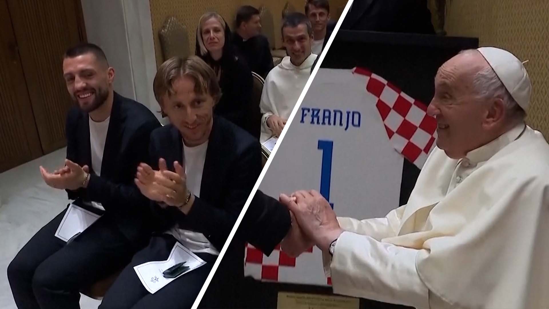 Modric & Croatia receive blessing from Pope Francis ahead of Euros