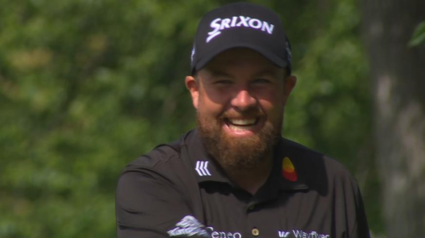 Shane Lowry all smiles after eagle hole-out on Hole 1