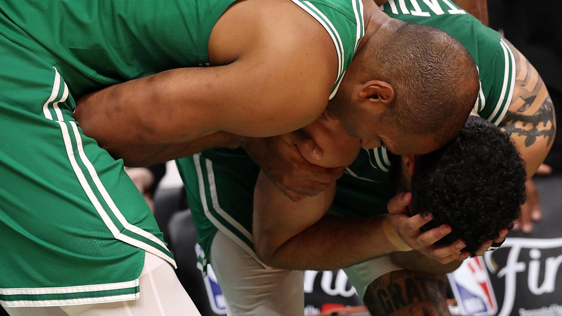 Jayson Tatum emotional as Celtics close in on NBA Finals win