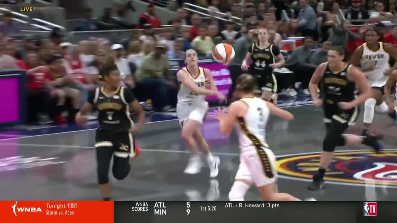 Caitlin Clark shows off her vision with sweet assist
