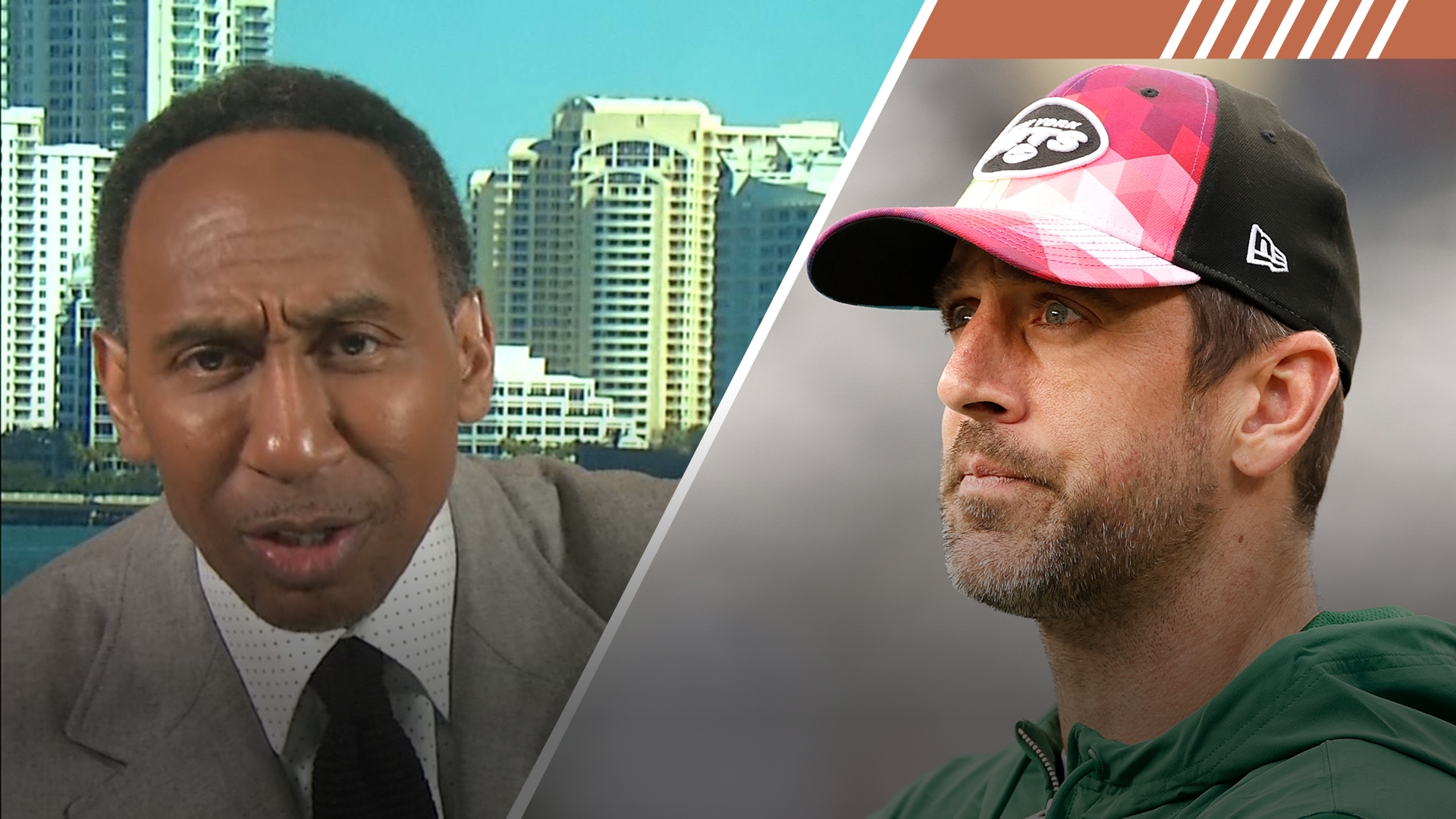Stephen A. is not letting Orlovsky interrupt him during Rodgers debate