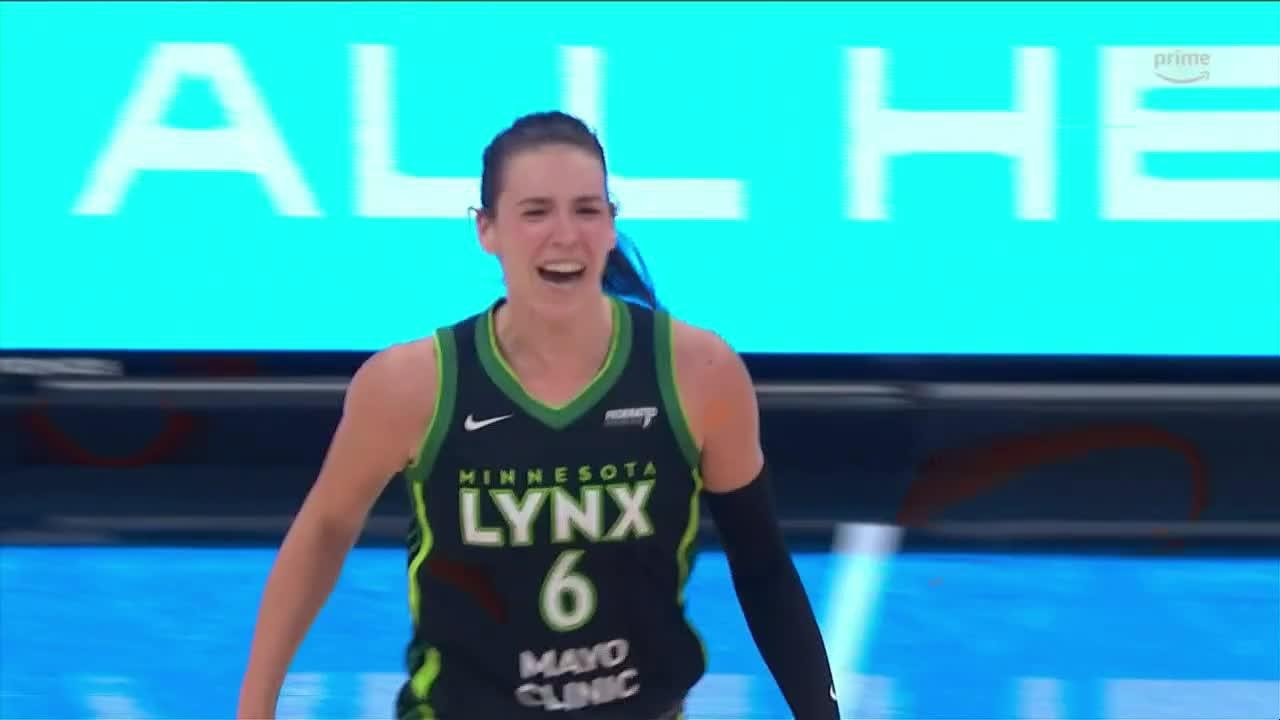 Bridget Carleton is hyped after draining her 6th triple