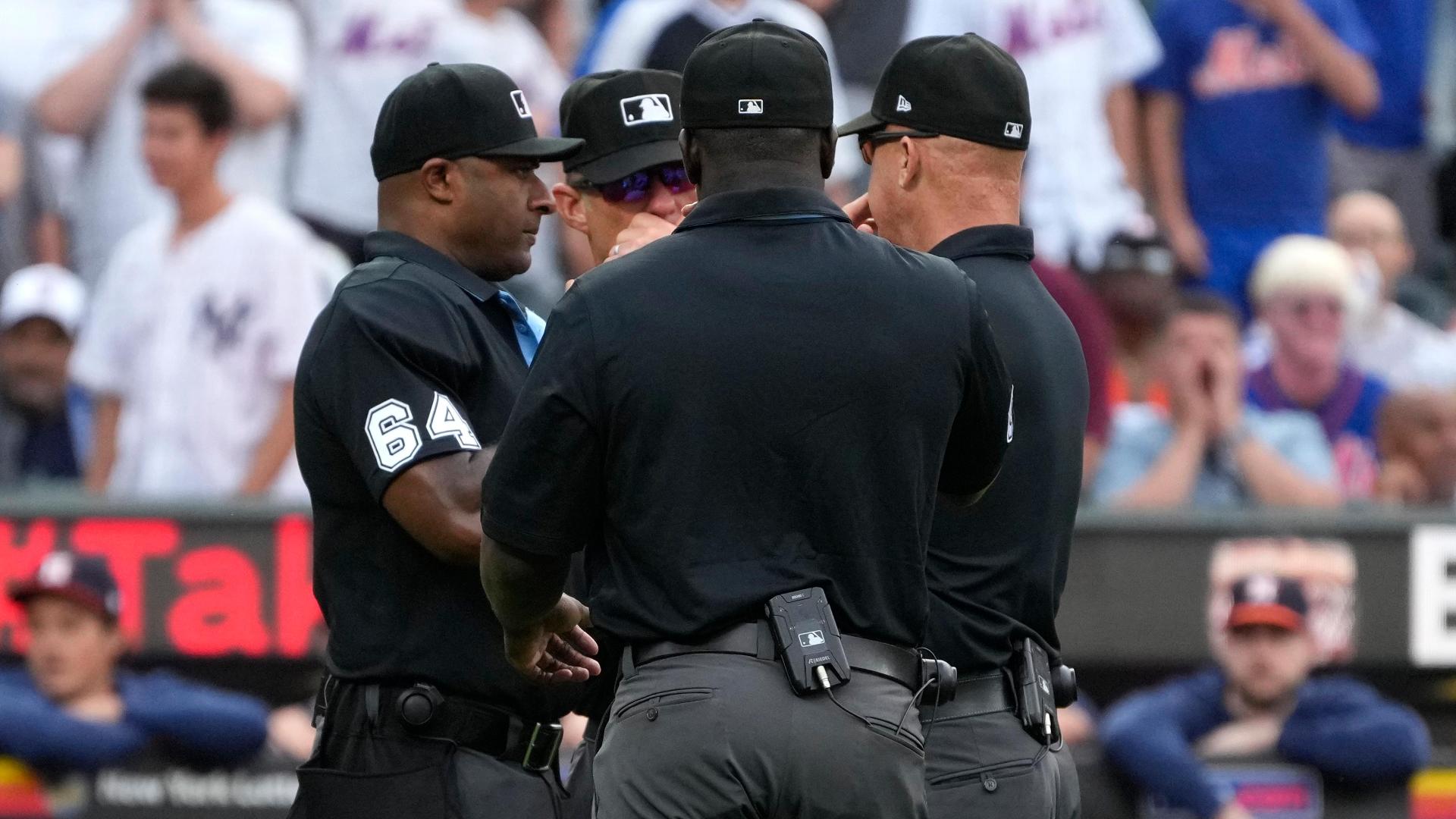 'That's embarrassing!': Mets booth rips umps for losing track of count