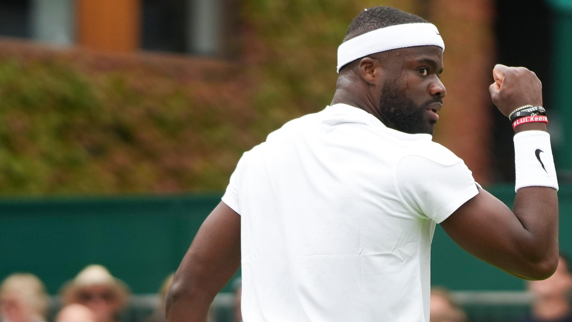 Frances Tiafoe fired up after rallying from two sets down to win