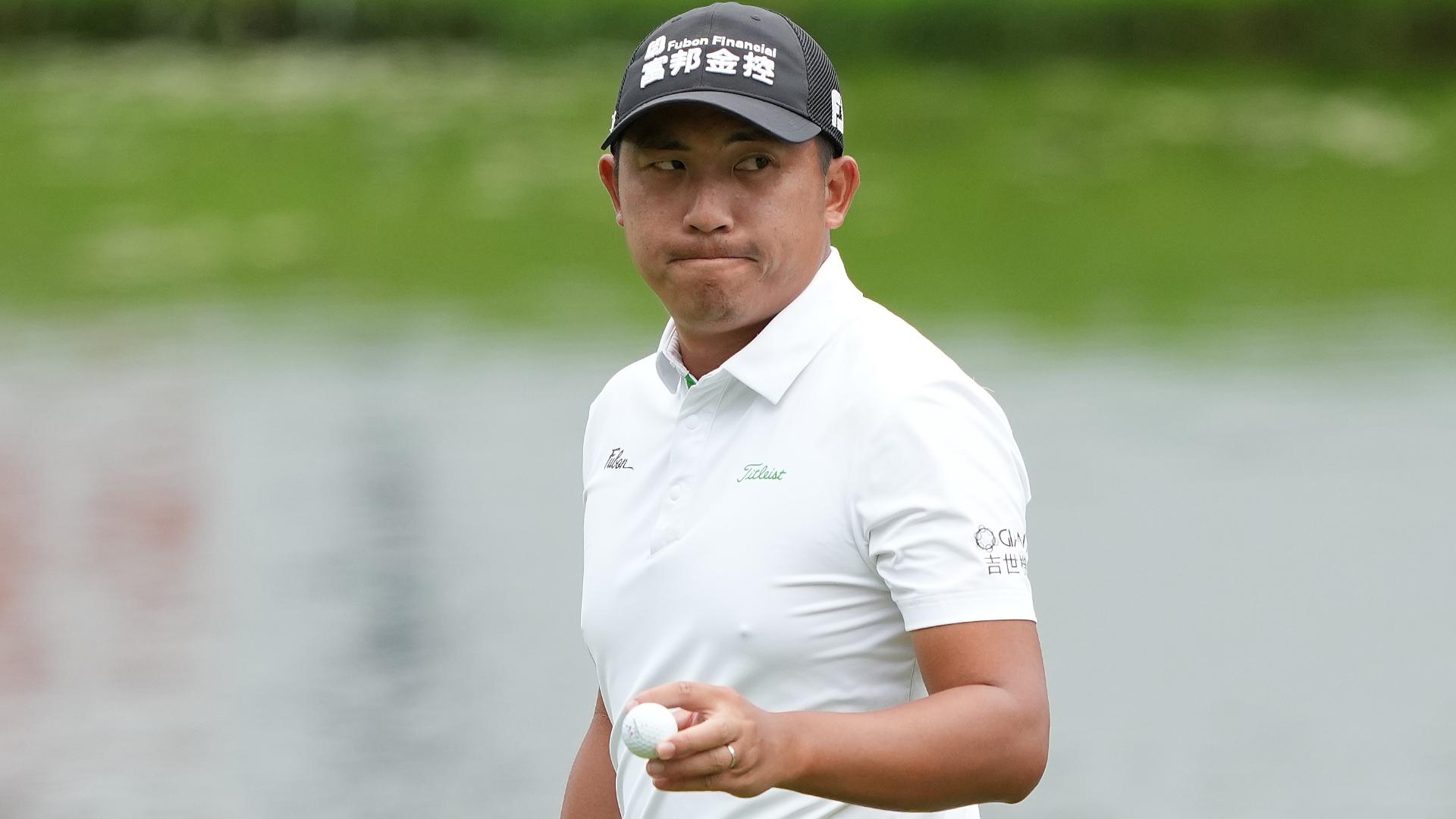 C.T. Pan moves atop leaderboard with hole-out eagle