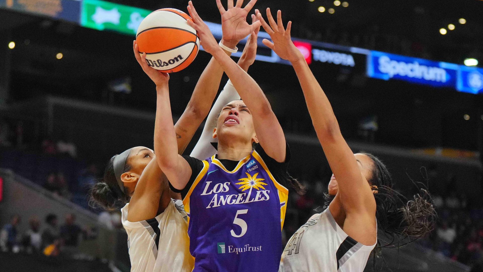 Dearica Hamby leads the Sparks past the Aces for OT victory