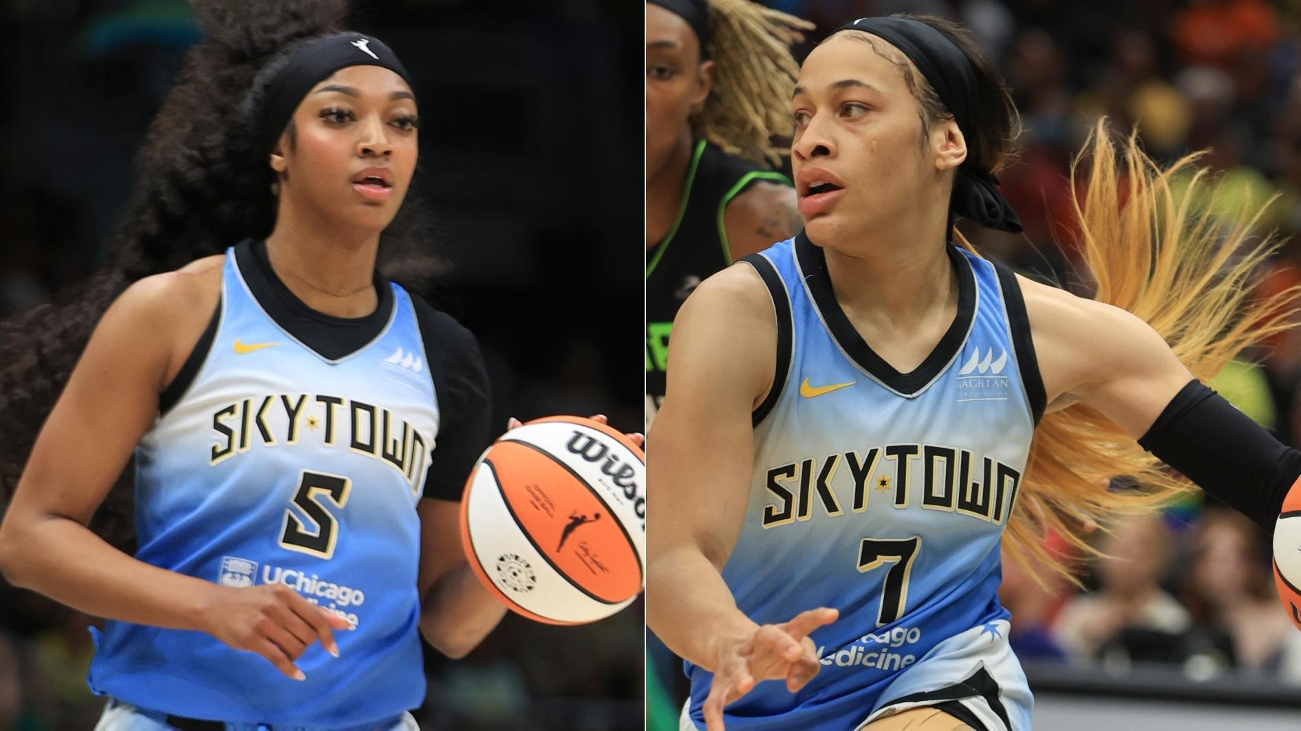 Angel Reese and Chennedy Carter combine for 60 in Sky's win