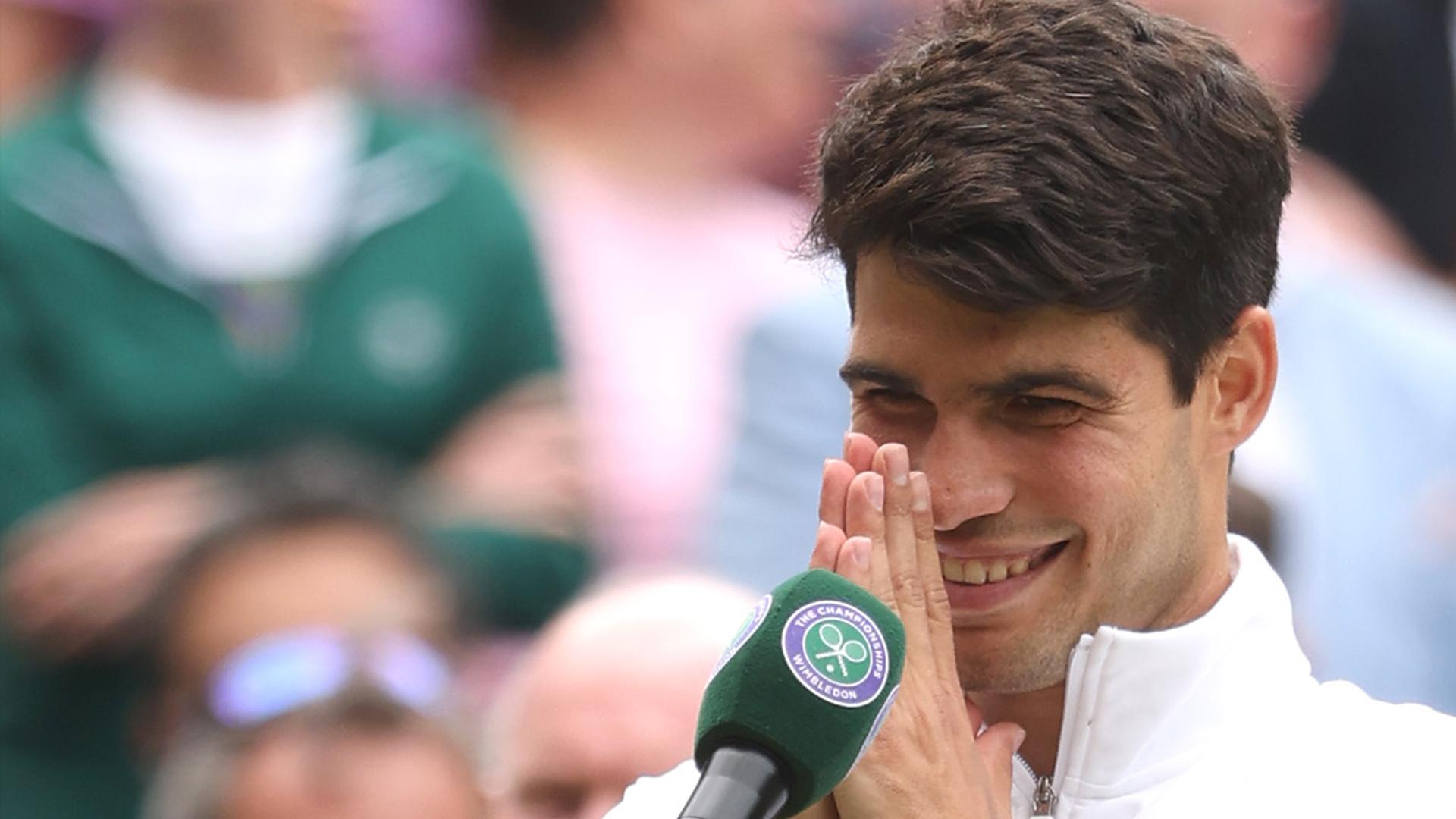 Alcaraz mentions Euros final and hears it from the Wimbledon crowd