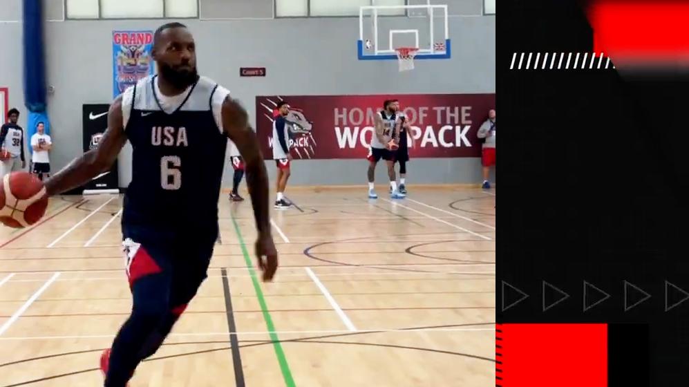 LeBron gets creative with unique pass at Team USA practice