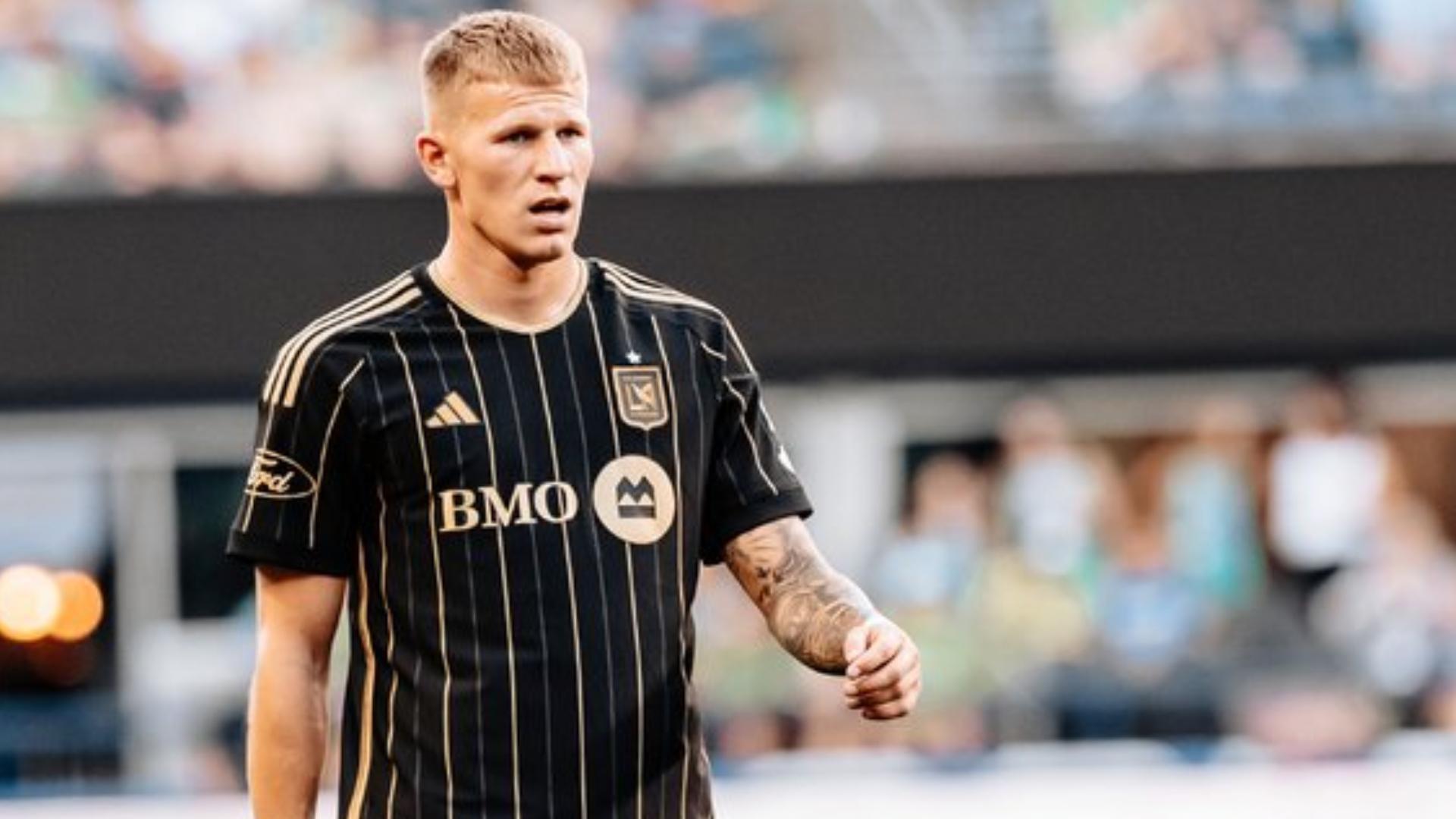 Mateusz Bogusz's spectacular volley from outside the box doubles LAFC's lead