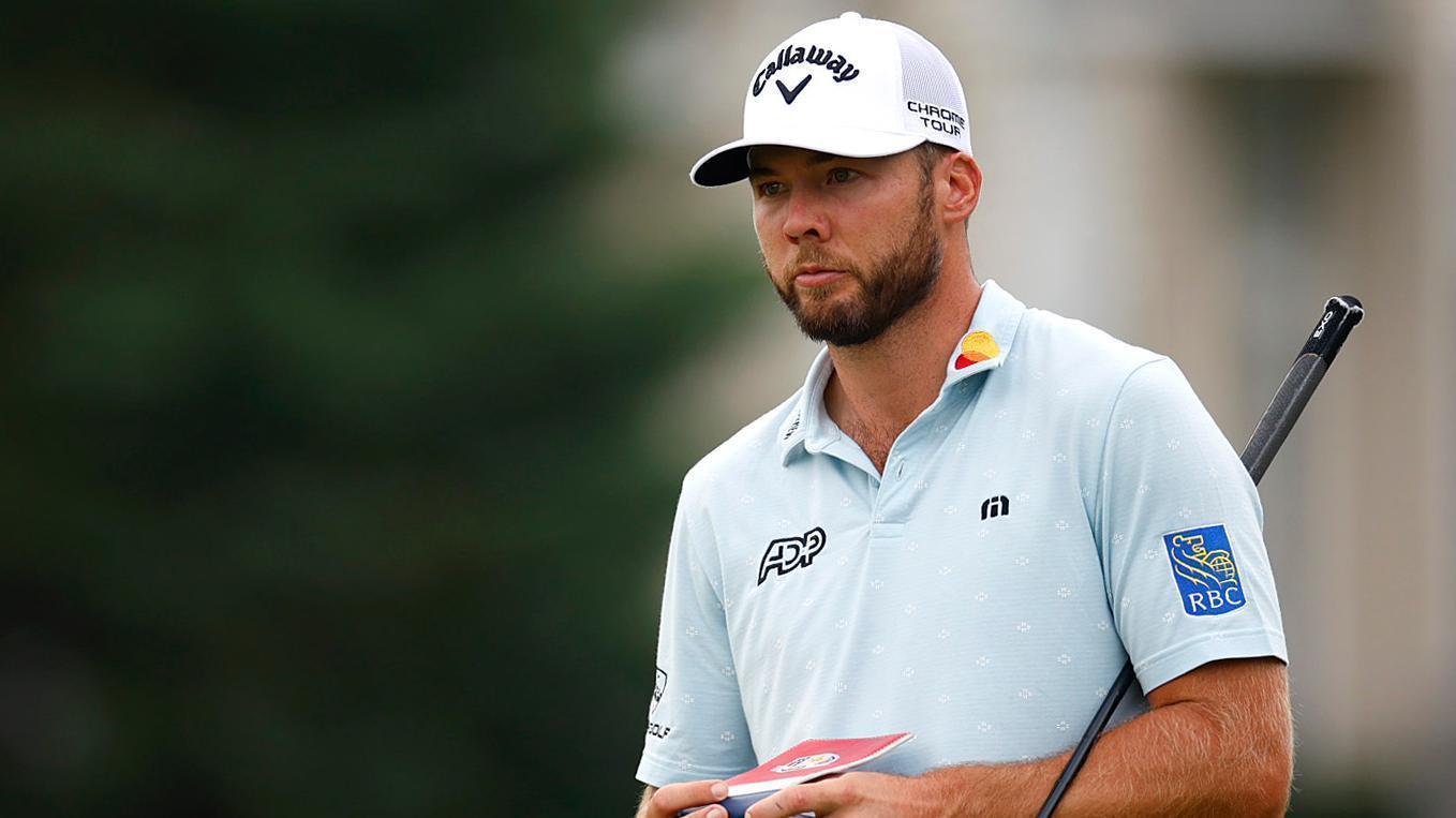 Sam Burns sinks 38-foot putt for his ninth birdie of the day