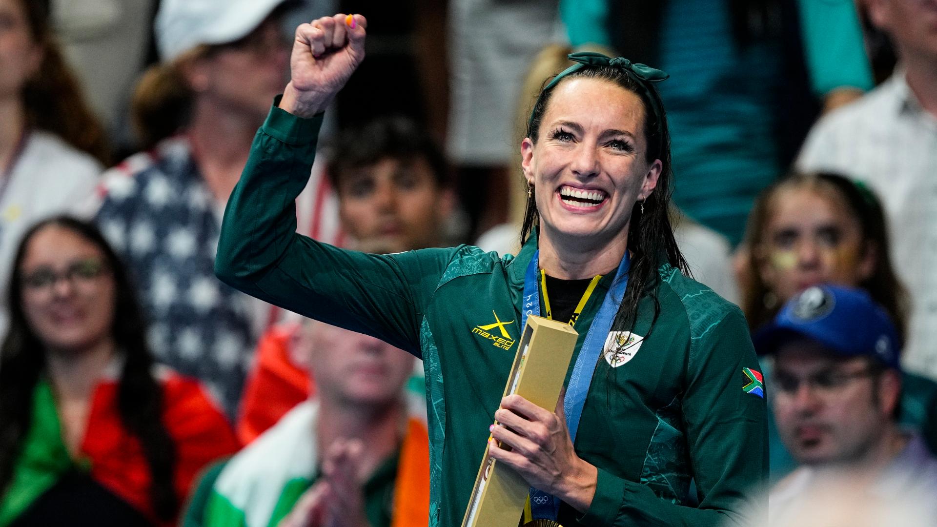 Tatjana Smith 'grateful' after breaststroke gold medal at Paris Games