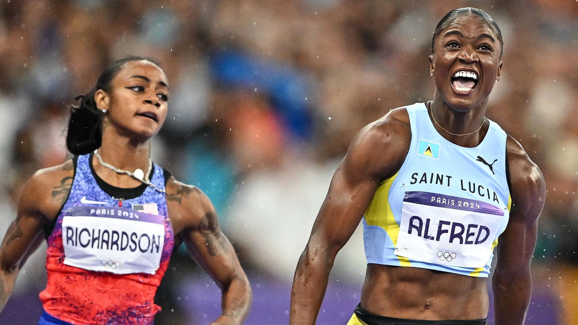 Women's 100m final recap: Julien Alfred stuns Sha'Carri Richardson