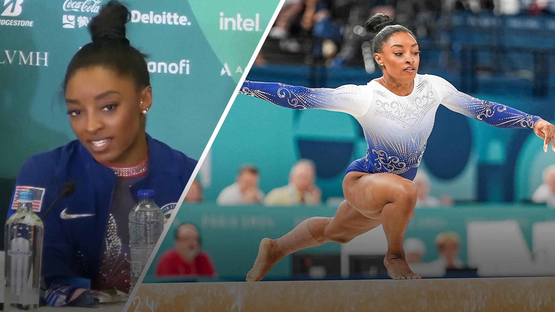 Biles criticizes 'weird and awkward' atmosphere for missing beam medal