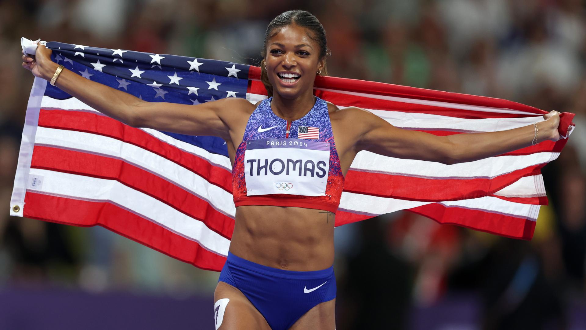 The numbers behind Gabby Thomas' outstanding victory in the women's 200m