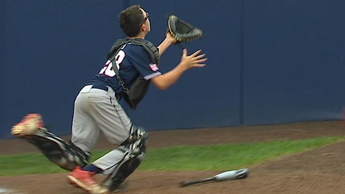 'Hello SportsCenter'! Little League catcher makes sweet diving catch