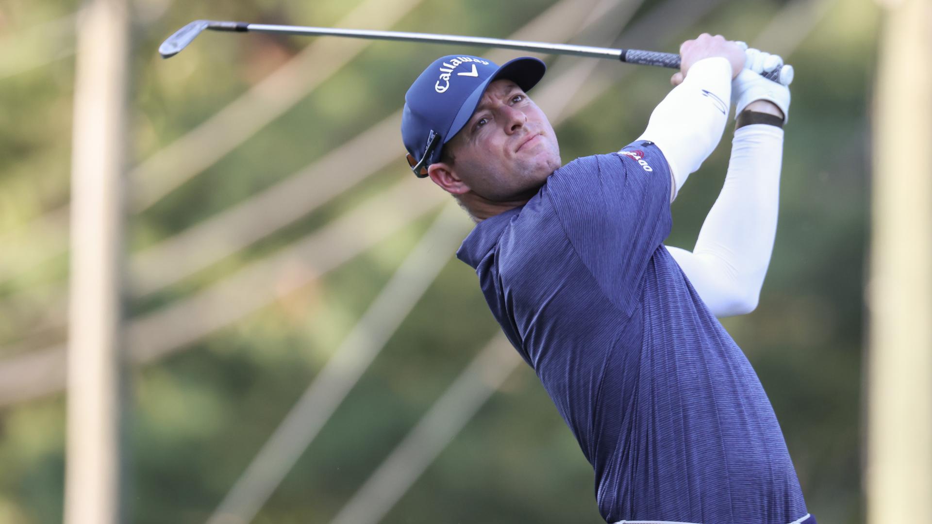 Max Greyserman's hole-out eagle extends his lead at the Wyndham Championship