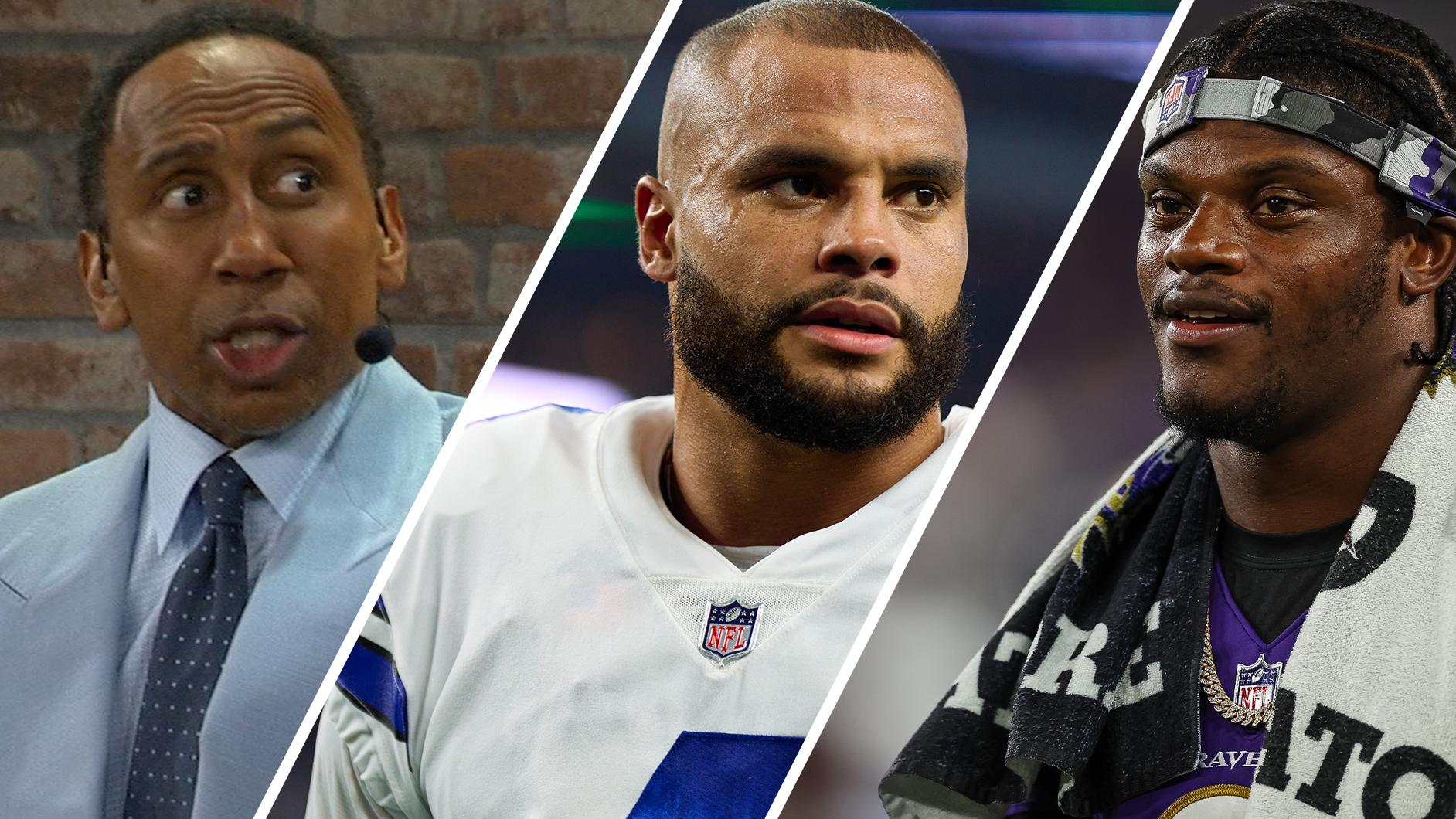 Stephen A. and Ryan Clark get heated over Dak and Lamar