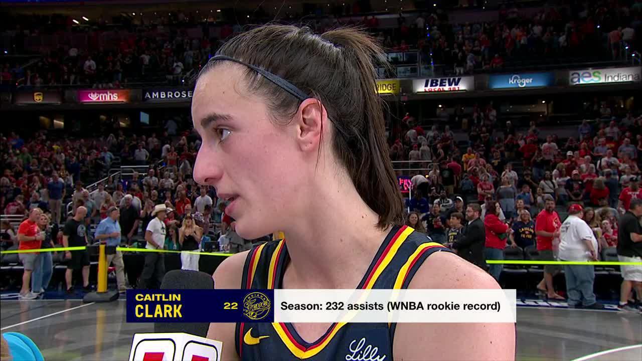 Caitlin Clark: 'Super cool' to set rookie assist record