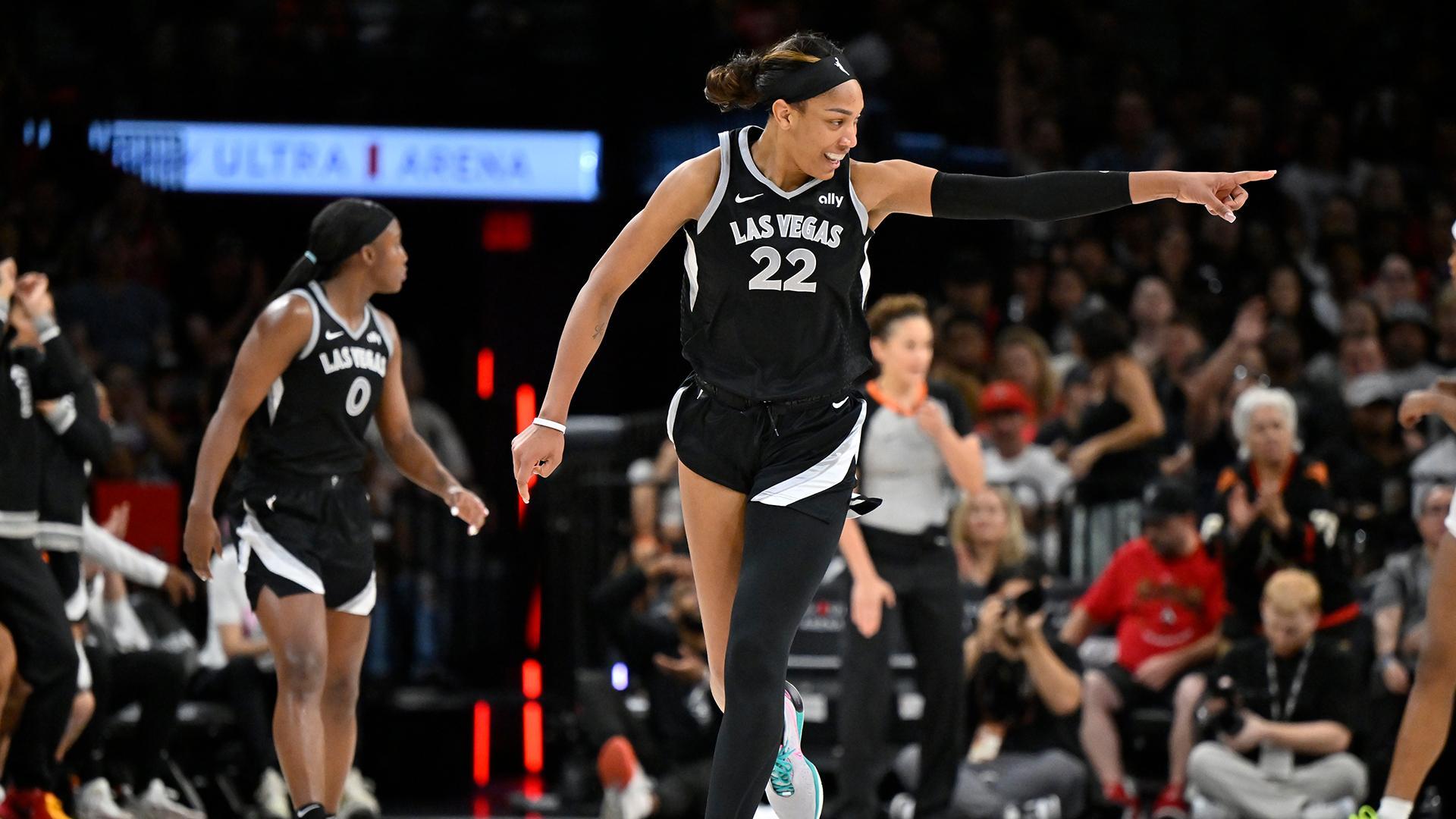 A'ja Wilson goes for 34 points in Aces' win