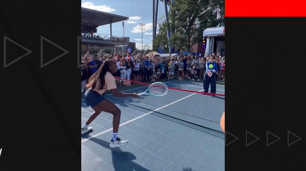 Coco Gauff plays Billie Jean King in friendly match ahead of US Open