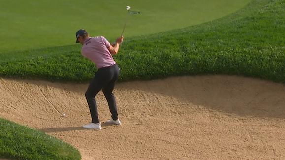 Thomas Detry nabs birdie with impressive bunker shot