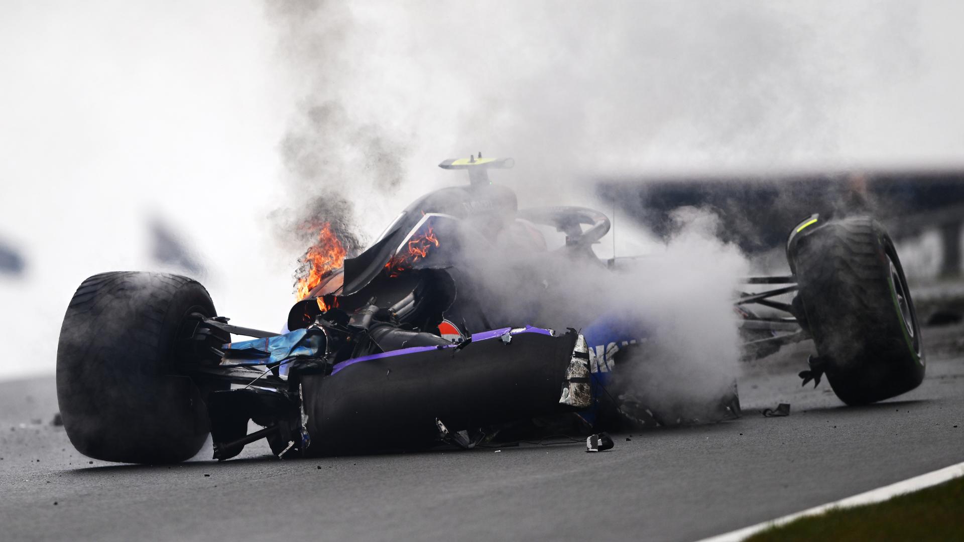 Logan Sargeant walks away safely after bad crash