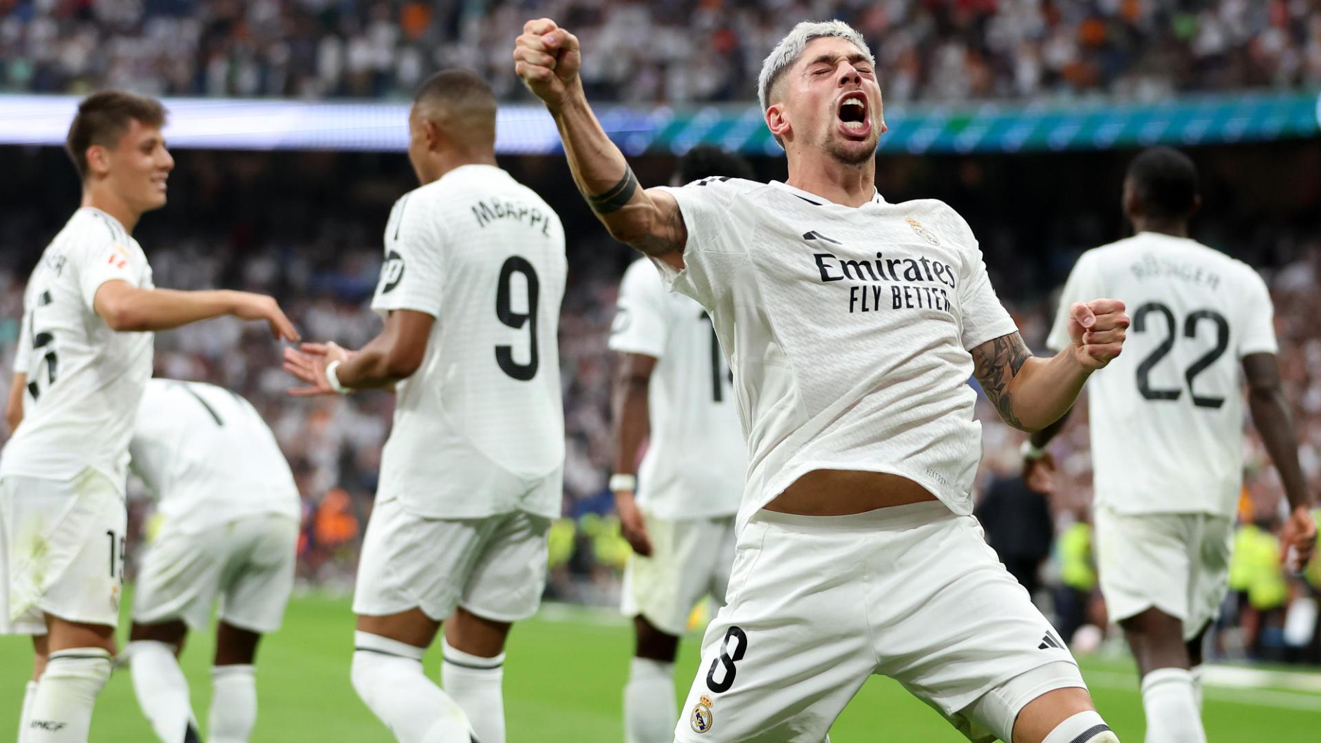 Federico Valverde's free kick gives Real Madrid the lead