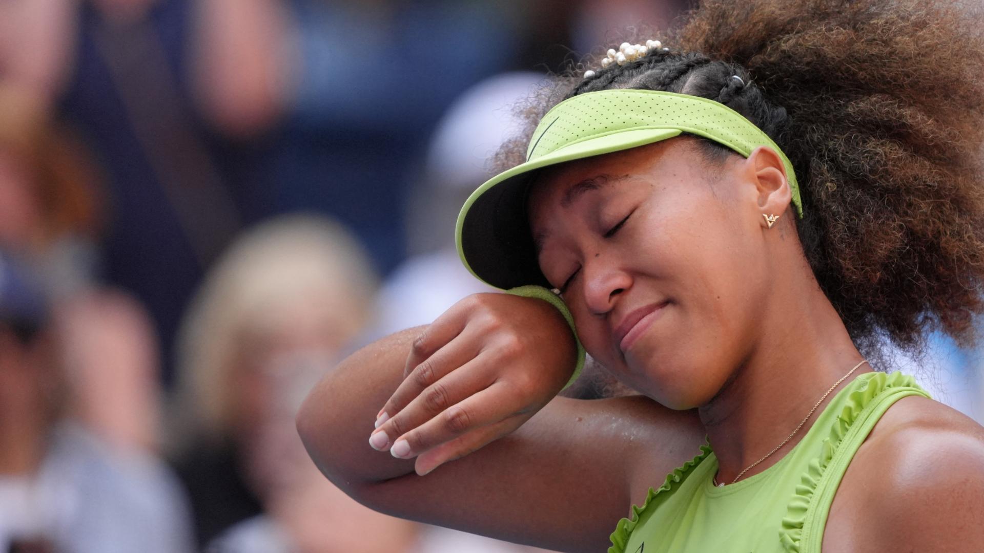 Osaka in tears after first-round win at US Open