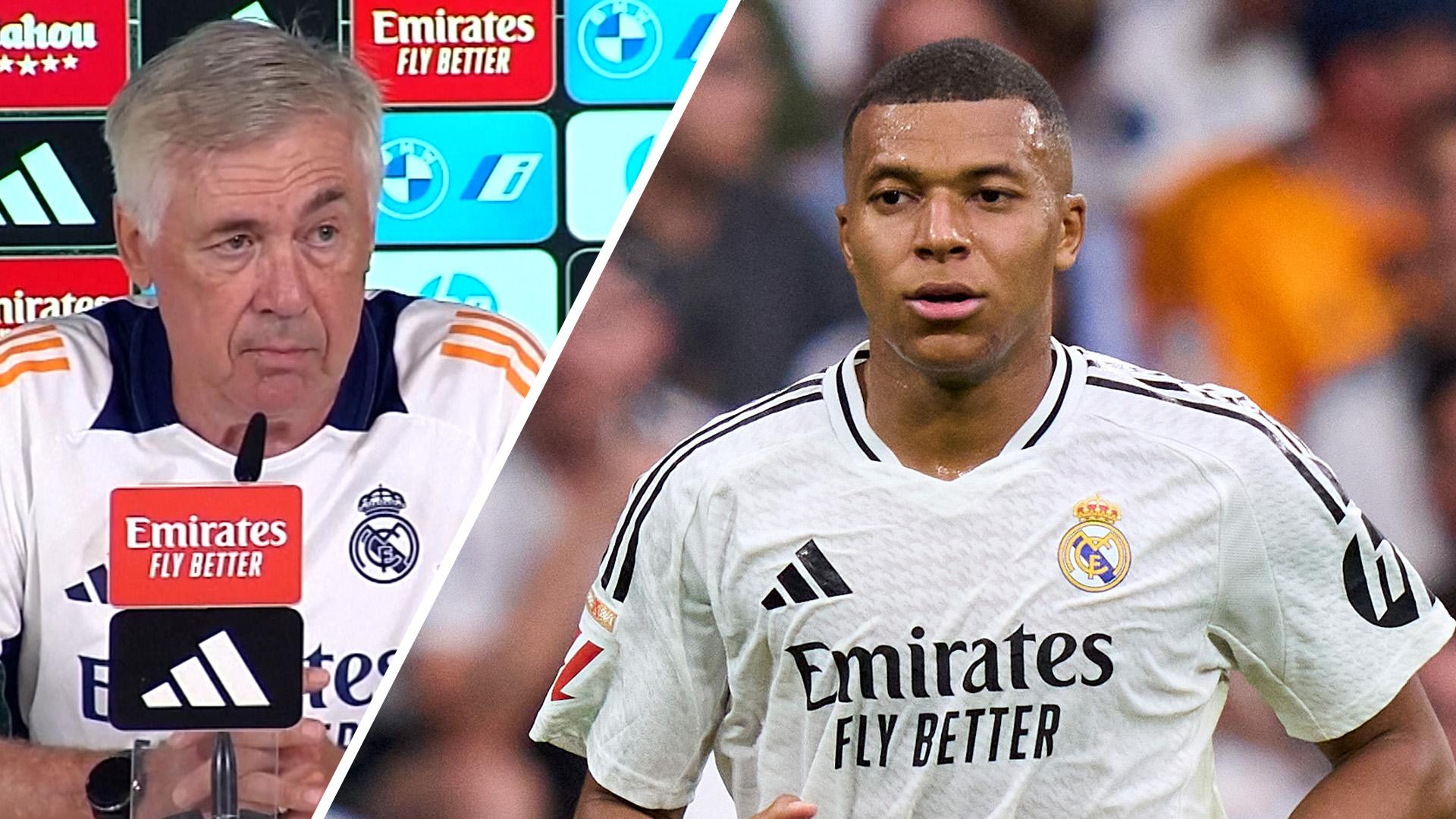 Ancelotti 'not worried' about Mbappe's lack of goals