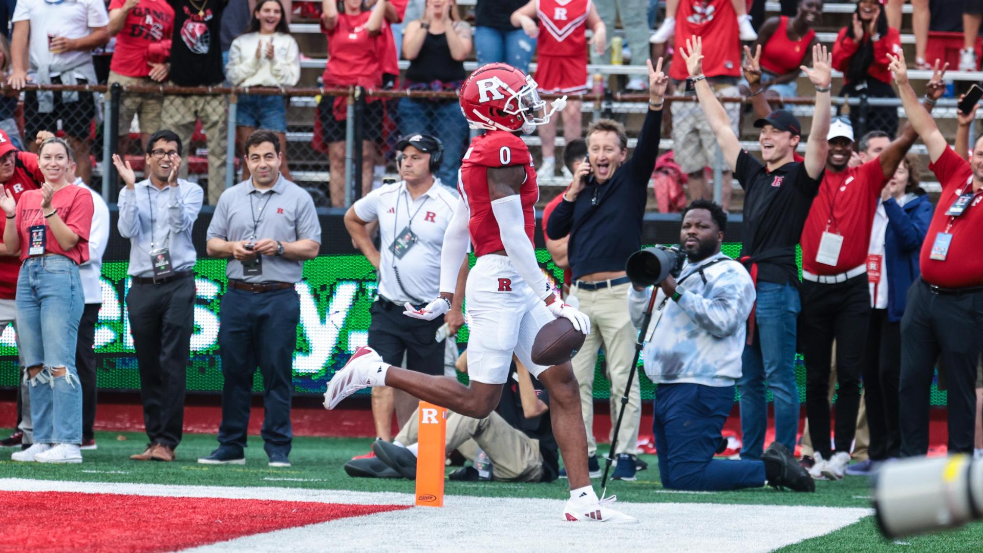 Rutgers' Eric Rogers takes back 52-yard pick-six