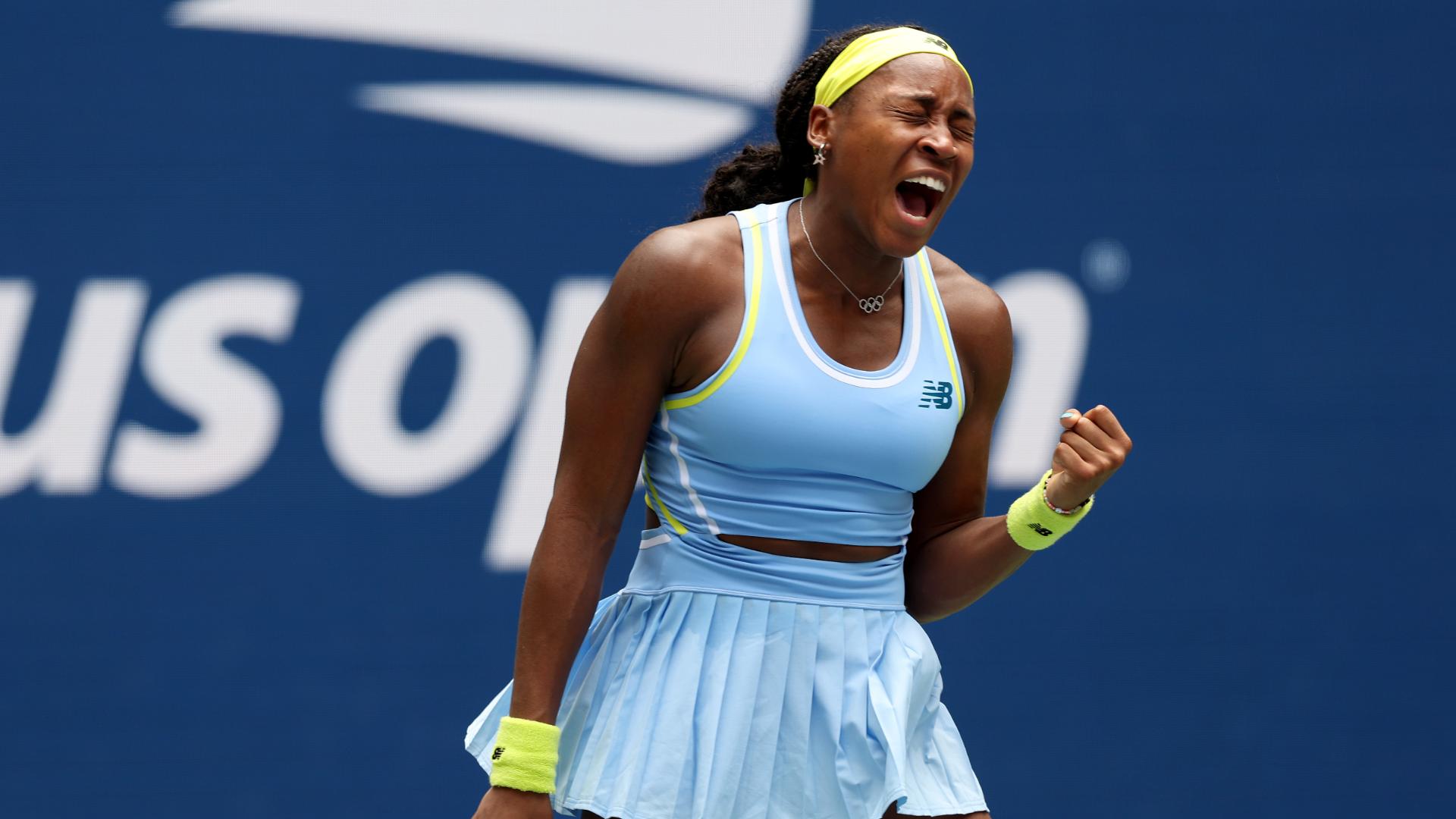 Coco Gauff battles back from a set down to advance at US Open