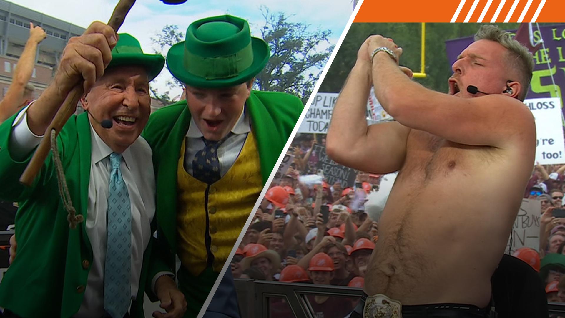 McAfee rips off shirt, Corso makes pick for Notre Dame vs. Texas A&M