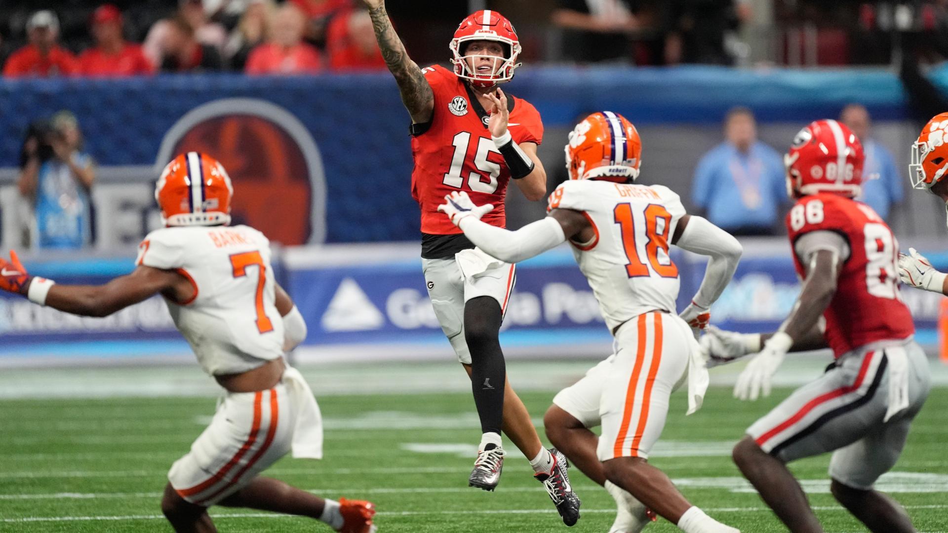 Georgia dominates second half for opening win over Clemson