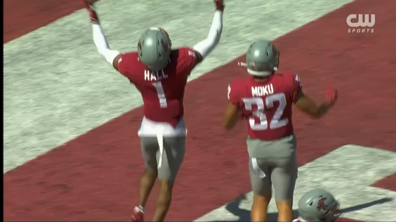 Washington State goes over 100 yards to score on pick-six