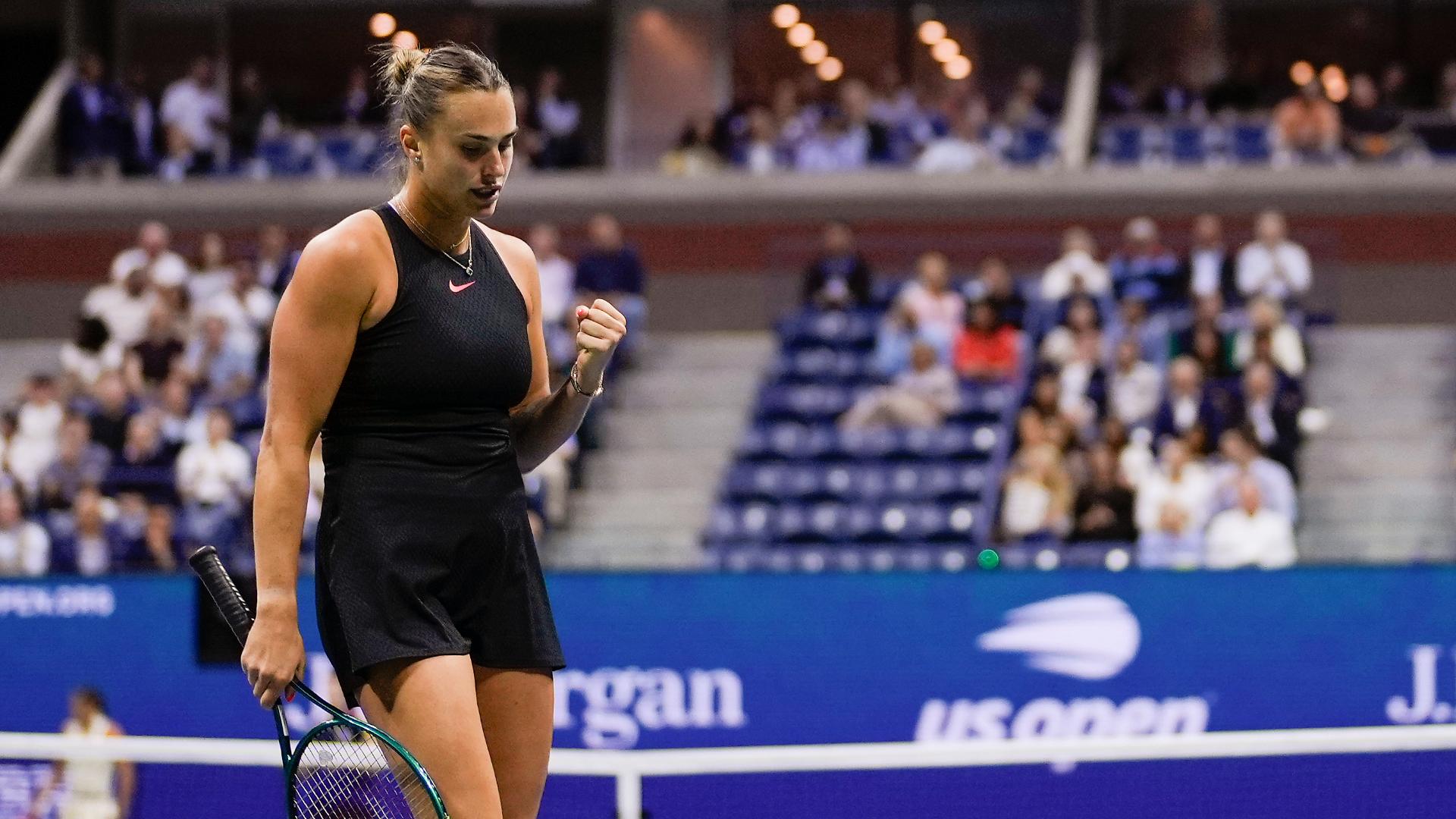 Sabalenka wins impressive rally in 1st set