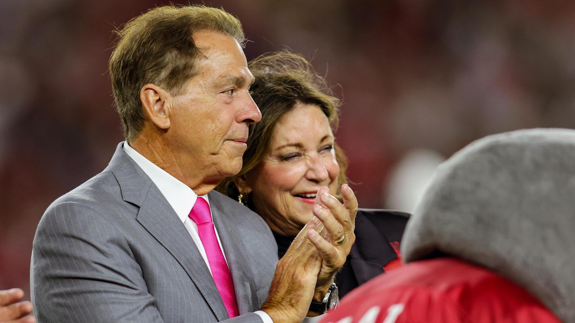 Nick Saban is honored in the naming of Saban Field at Bryant-Denny Stadium