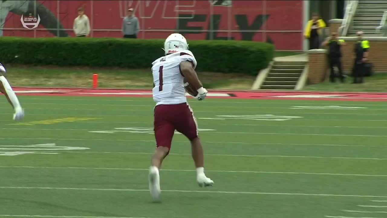 P.J. Hall takes it 59 yards to the house for a Missouri State pick-six